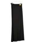 MESHKI Ainsley Asymmetrical Maxi Skirt With Floral Hardware - Black UK S