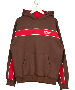 WHITE FOX Studio 17 Jules Oversized Hoodie Chocolate Brown UK M/L