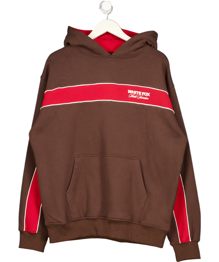 WHITE FOX Studio 17 Jules Oversized Hoodie Chocolate Brown UK M/L