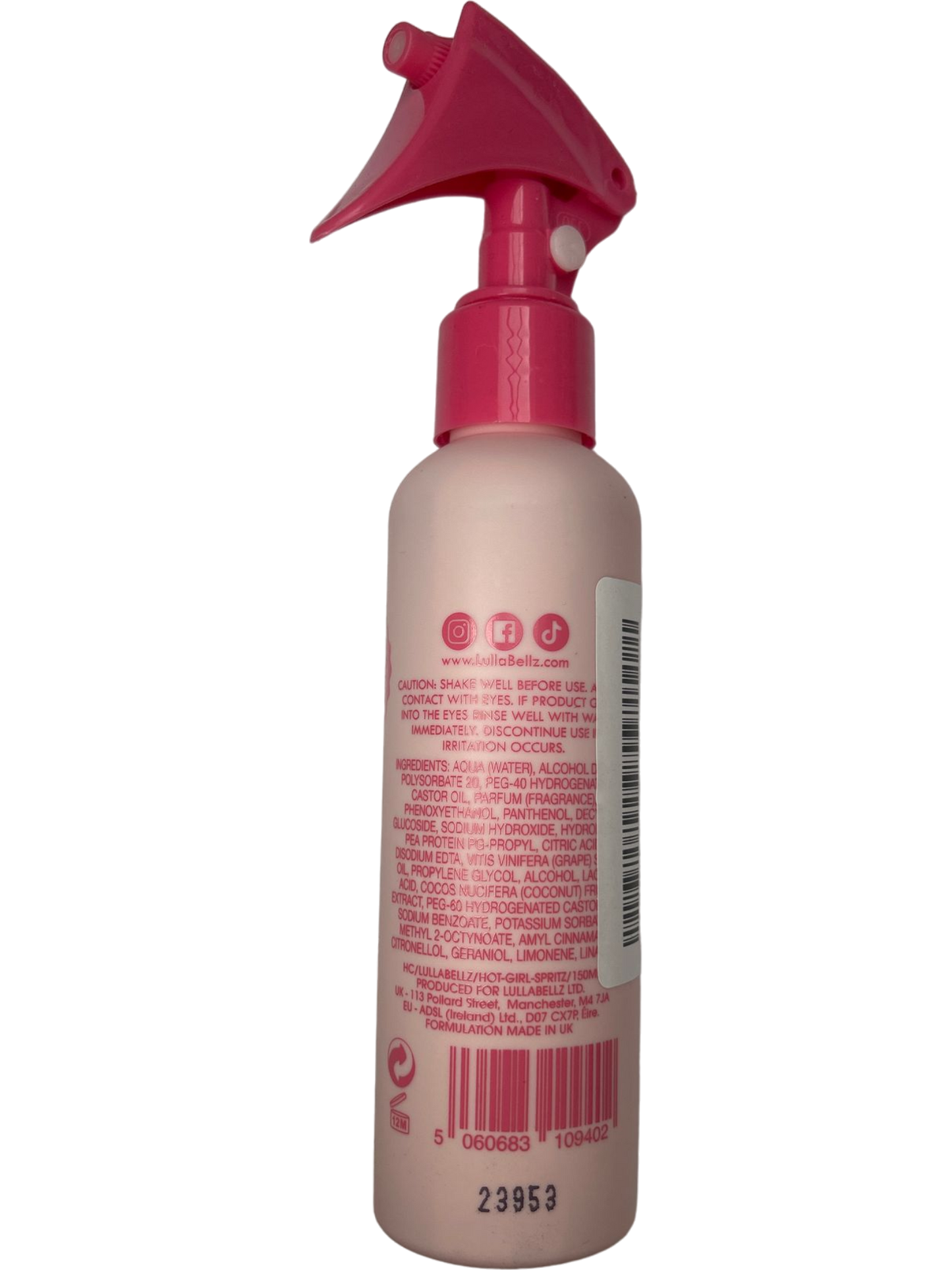 LullaBellz Pink 12-In-1 Hot Girl Spritz Heat Protection Spray 150ml