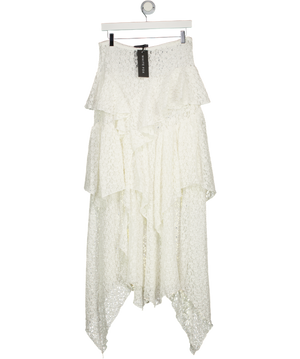 WHITE FOX Wildflower Kiss Maxi Skirt White UK M