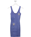 White Fox Blue Gen Z Love Sequin Knit Mini Dress UK S