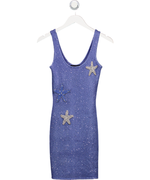 White Fox Blue Gen Z Love Sequin Knit Mini Dress UK S