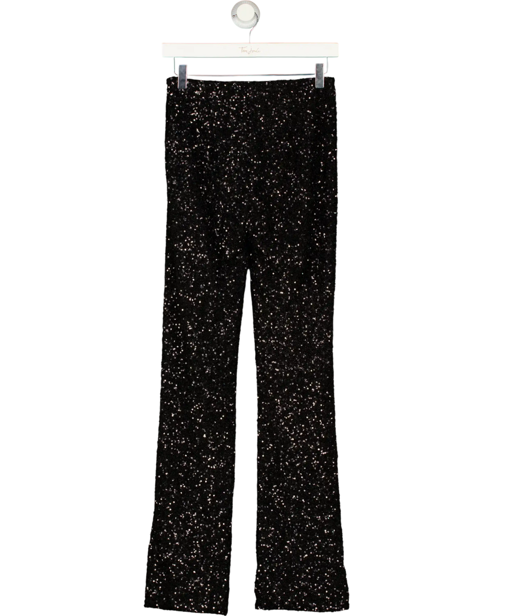 ARKET Black Sequin Slim Fit Trousers Size Eur 34 UK 6