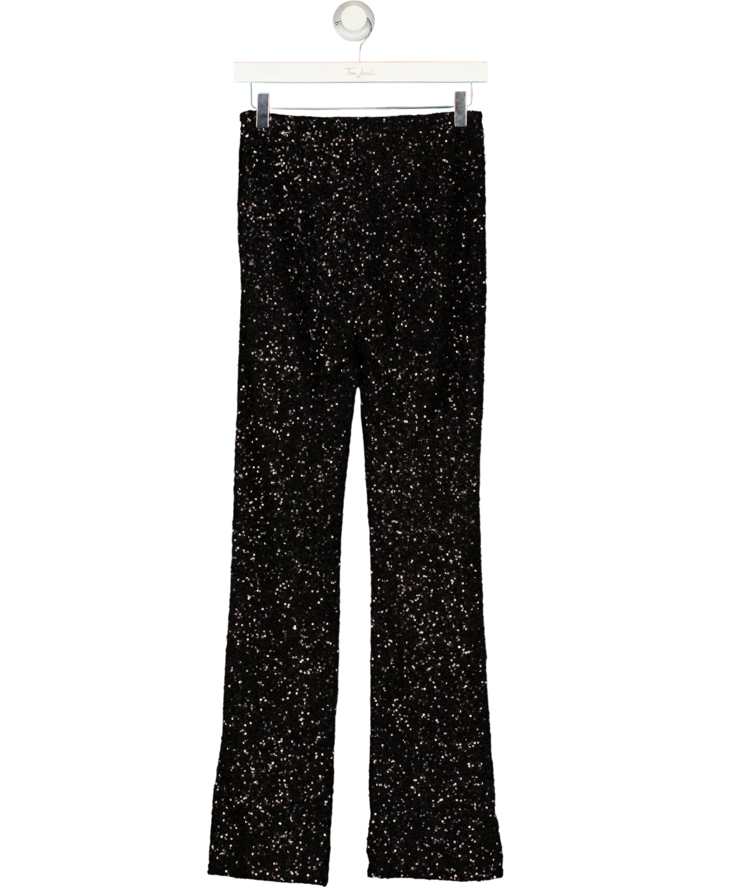 ARKET Black Sequin Slim Fit Trousers Size Eur 34 UK 6