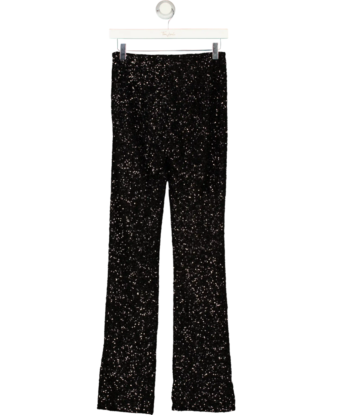 ARKET Black Sequin Slim Fit Trousers Size Eur 34 UK 6