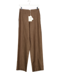 JIGSAW Brown Irish Linen Palazzo Trouser UK 6