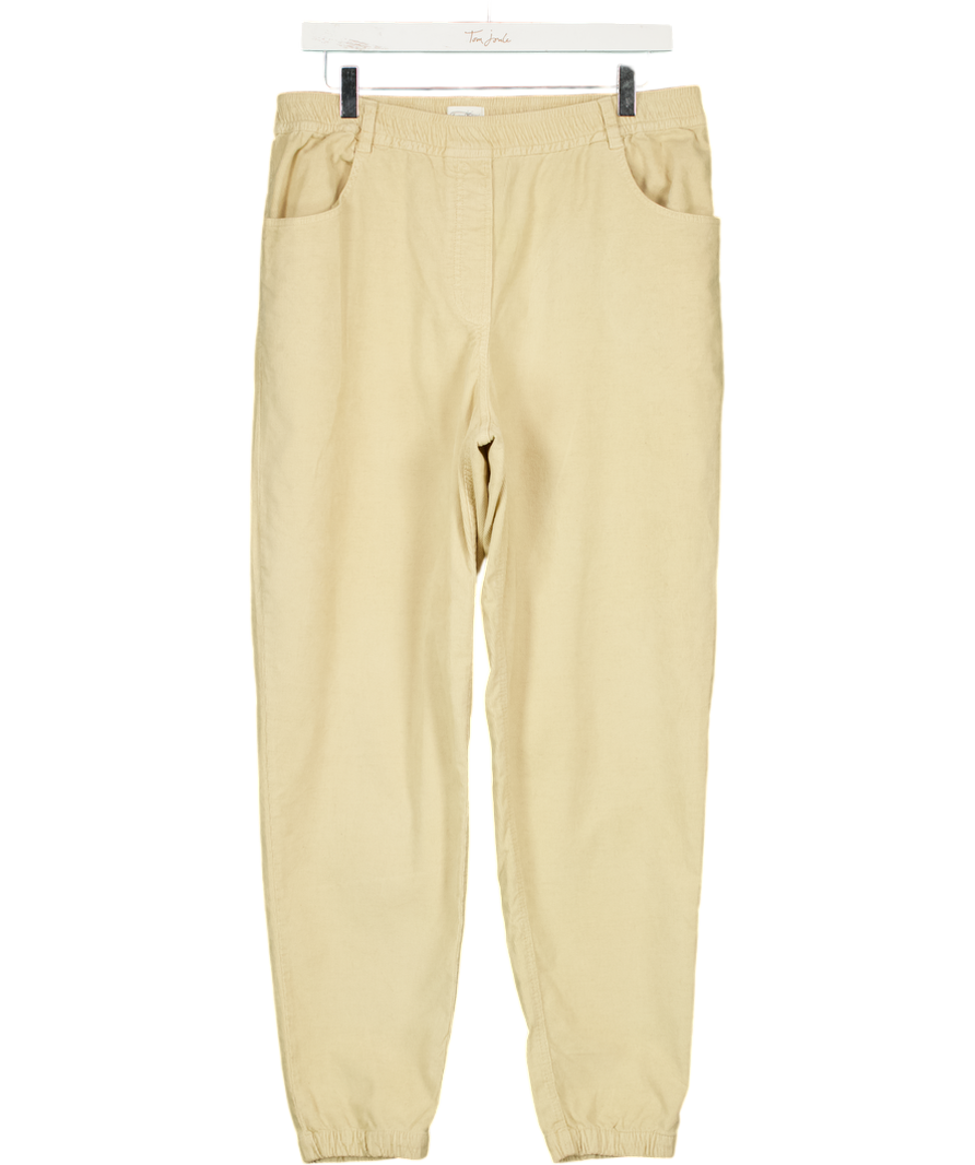 AMERICAN VINTAGE Cream Beige Fine Cord Jogger Trousers UK L