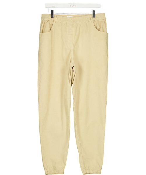 AMERICAN VINTAGE Cream Beige Fine Cord Jogger Trousers UK L