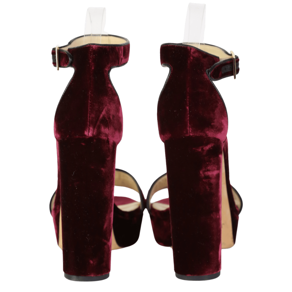 Jimmy Choo Purple Holly 120 Velvet Heels UK 7 EU 40 👠