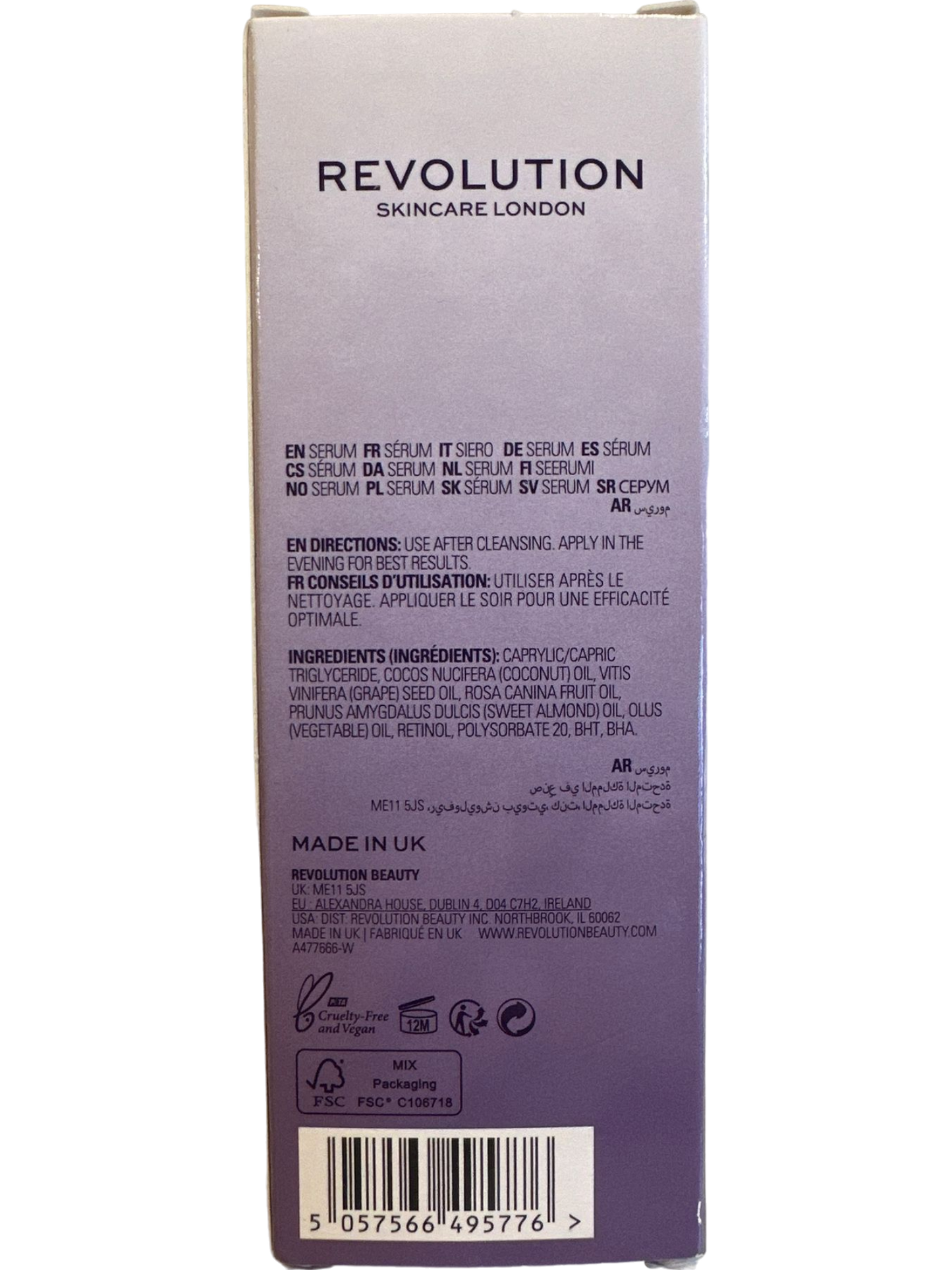 Revolution Skincare Retinol 0.5% Intense Anti-Wrinkle Serum 30 Ml