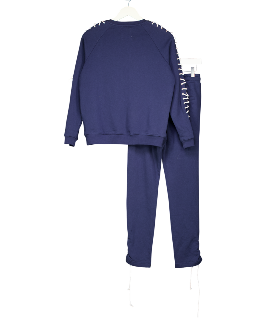 ZOE KARSSEN 2 PIECE Navy Blue "Be Good Or Be Gone" TRACKSUIT SET UK XS/S