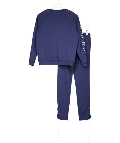 ZOE KARSSEN 2 PIECE Navy Blue "Be Good Or Be Gone" TRACKSUIT SET UK XS/S