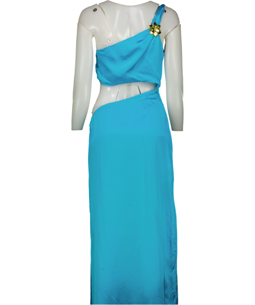 Cin Cin Blue One Shoulder Cut Out Maxi Dress UK M