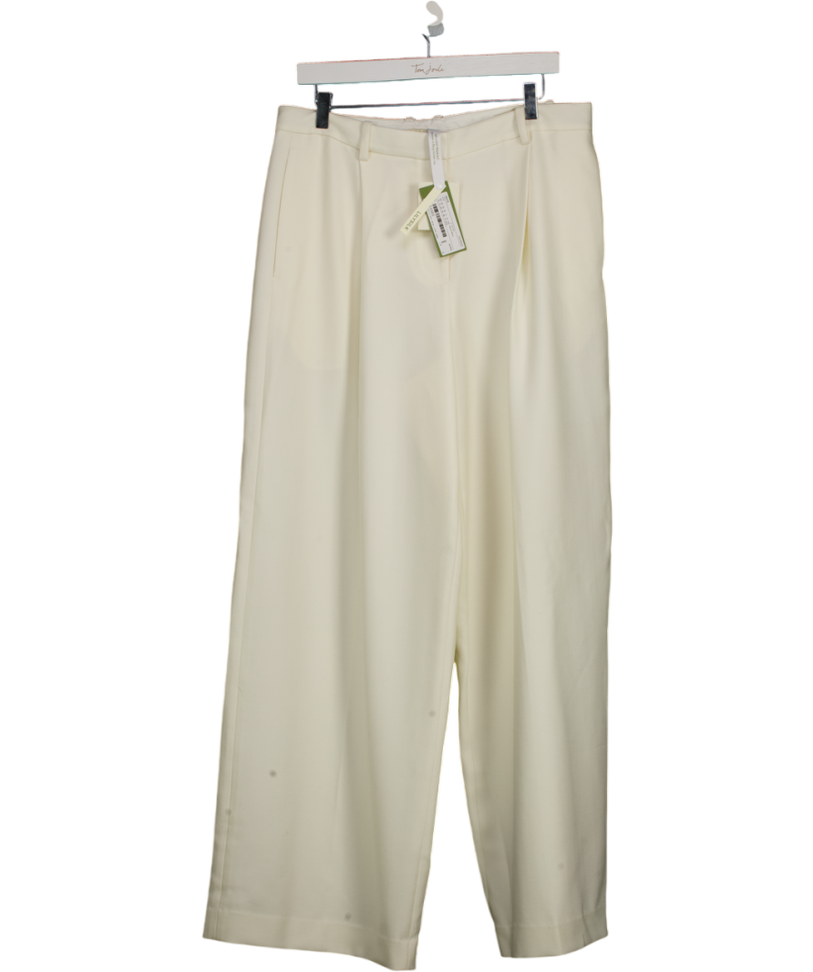 Lilysilk White Medium Rise Business Trousers UK 16