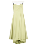 RARE LONDON Bandeau Corset Full Skirt Midi Dress Olive Green UK 12