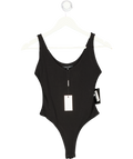 JLUX LABEL Black Scoop Neck Thing Bodysuit UK XS