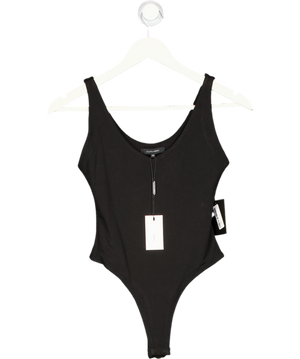 JLUX LABEL Black Scoop Neck Thing Bodysuit UK XS