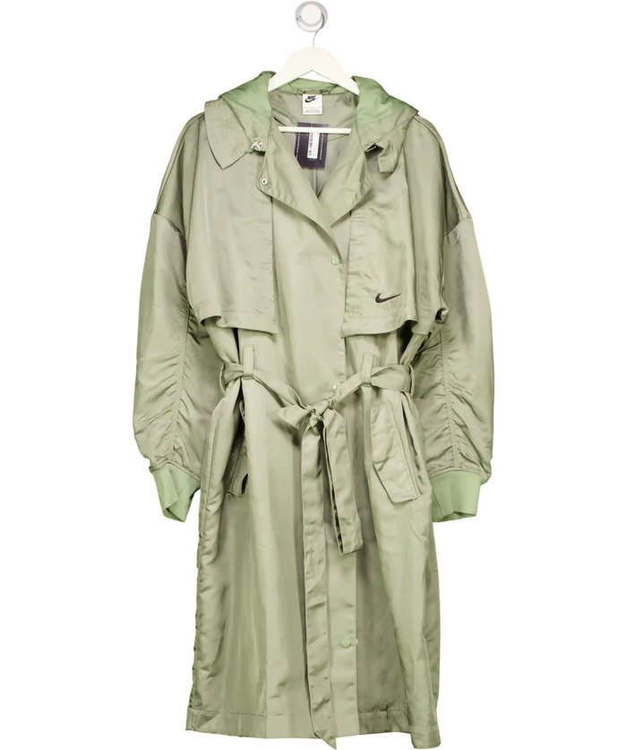 Green Nike Essentials Woven Trench Coat in Oil Green  UK L