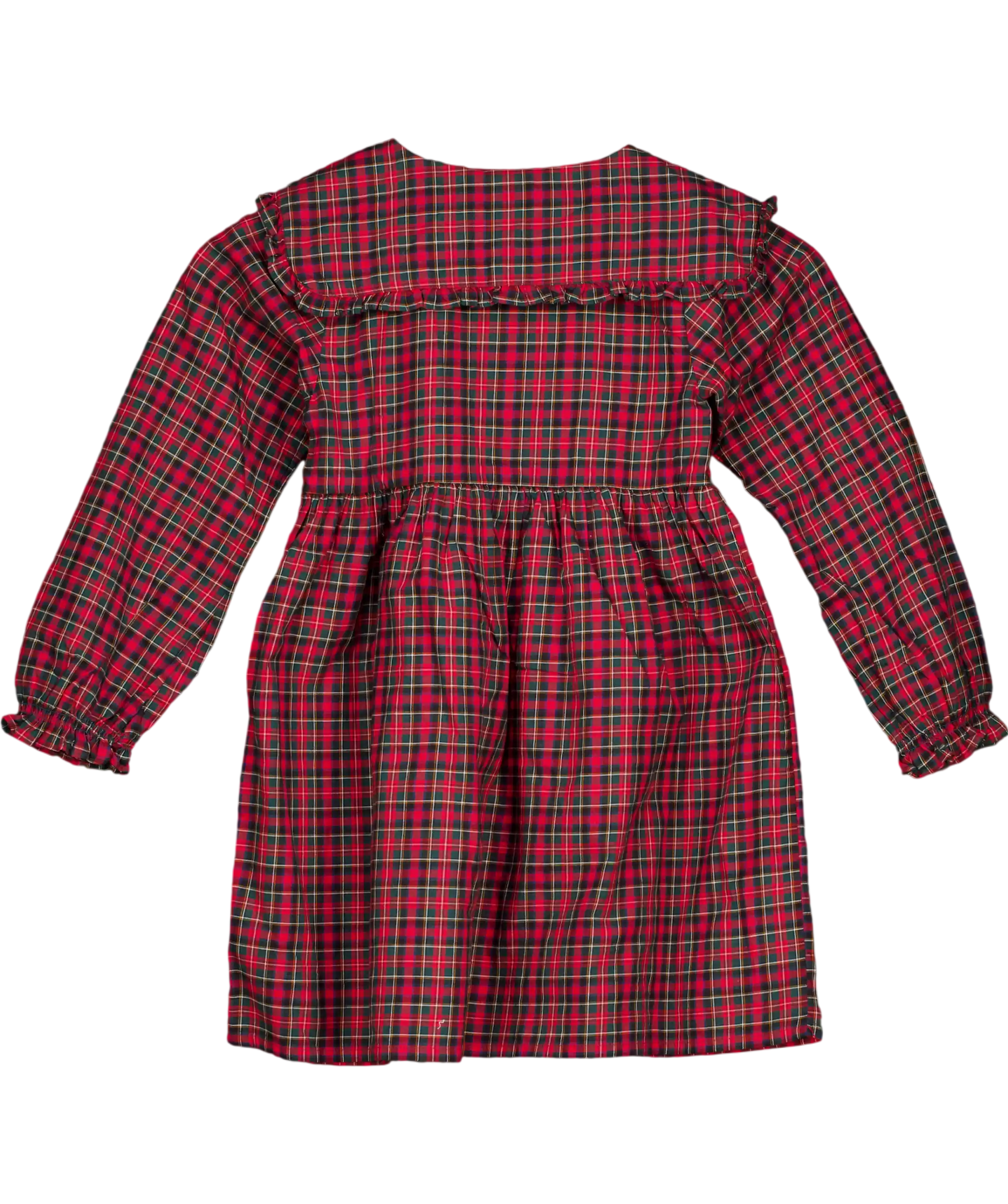 Next Kids Red Tartan Oversize Collar Dress 6 - 7years 6 Years