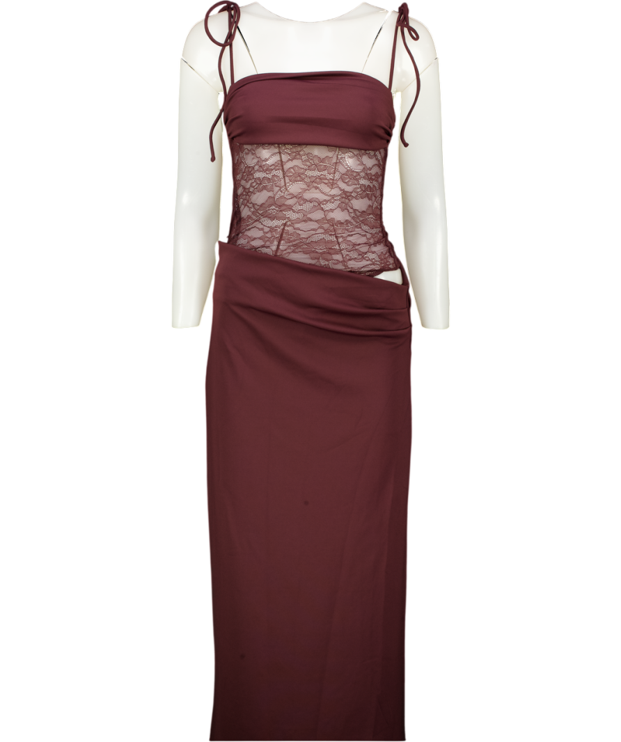 White Fox Red Compliment Me Maxi Dress UK S