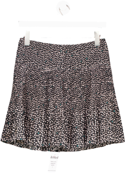 H&M Black Star Printed Skirt UK 6
