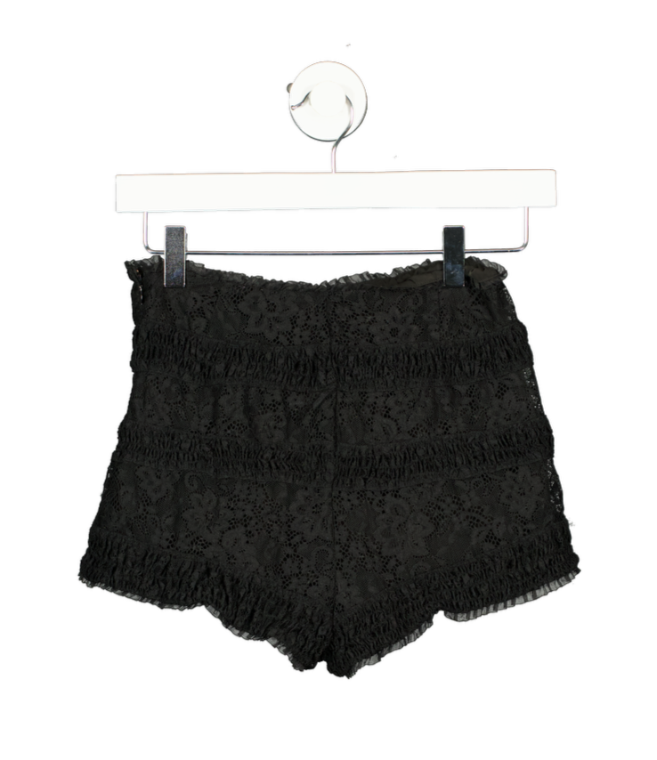 Mistress Rocks Black Lace Mini Skirt UK S