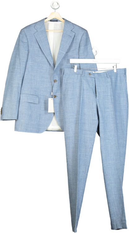 Suitsupply Light Blue Lazio Single Breasted Tailored fit  Suit 2-piece SZ52 UK 42