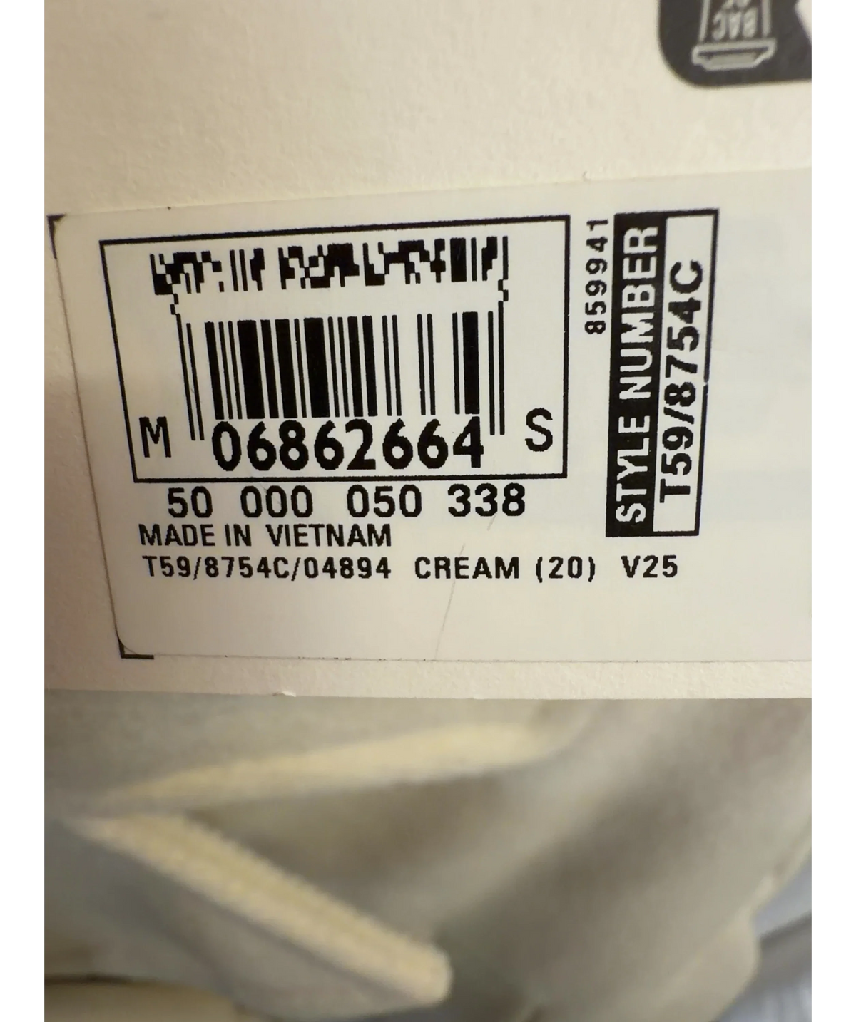 M&S Cream Colour, size UK 20 — label
