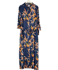 Dancing Leopard Blue Dove Dress, size UK 24 — front