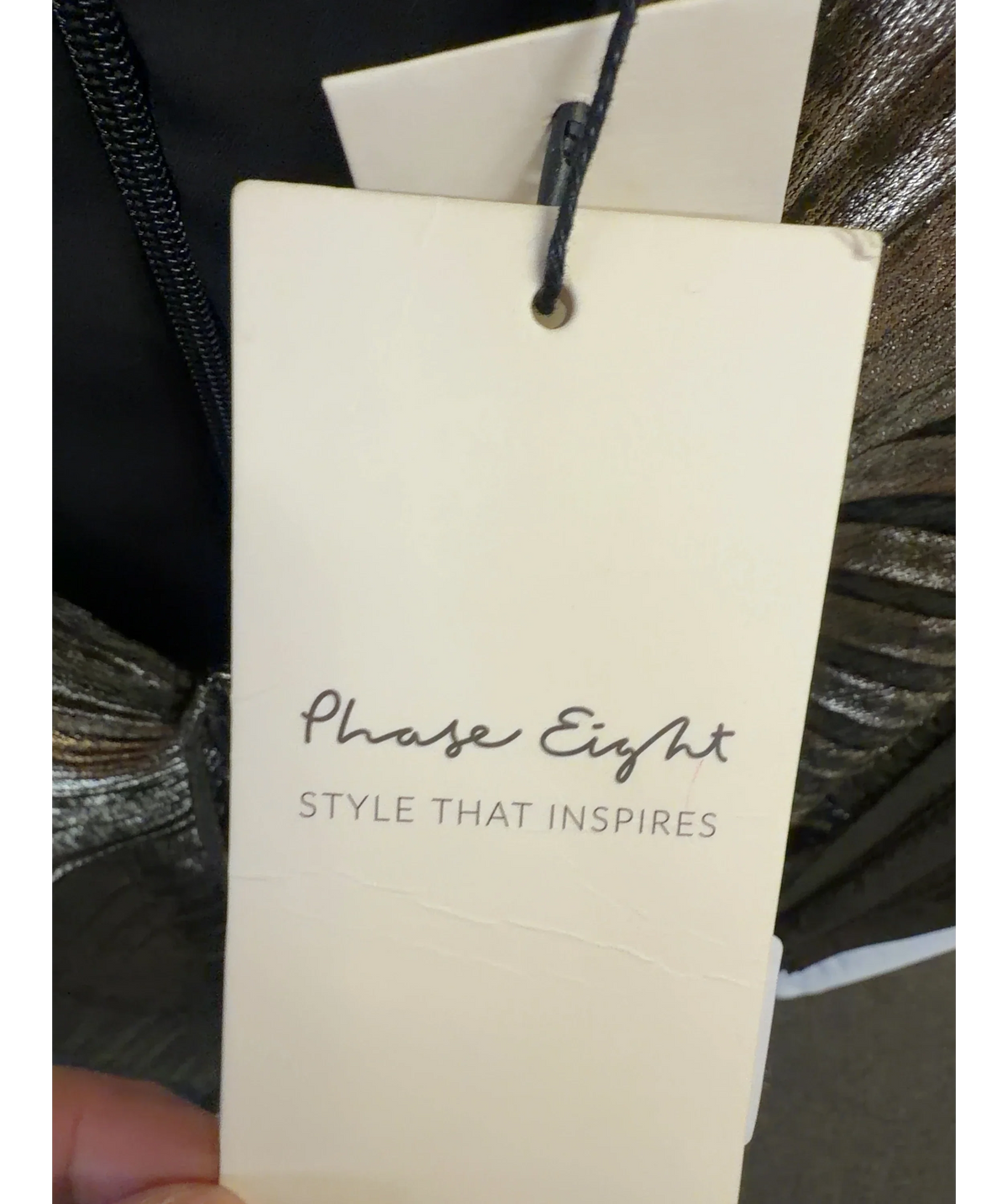 Phase Eight gold Ellen Gold Pleated M, size UK 22 — detail