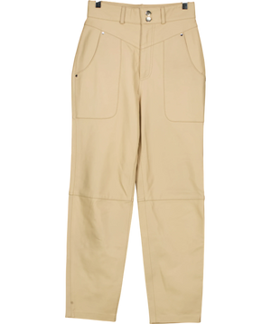 Song of Style Seana Leather Trousers Beige UK S