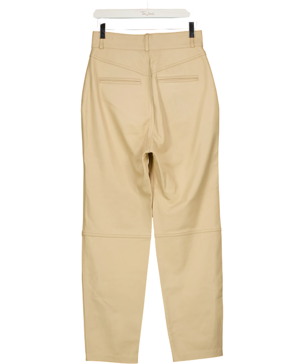 Song of Style Beige Seana Leather Pant, size UK S — back