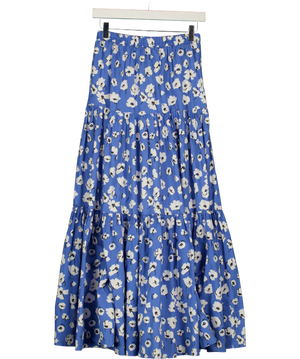 Zara Blue Floral Maxi Skirt UK XS/S