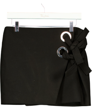 Zara Black Eyelet Detail Mini Skirt UK M
