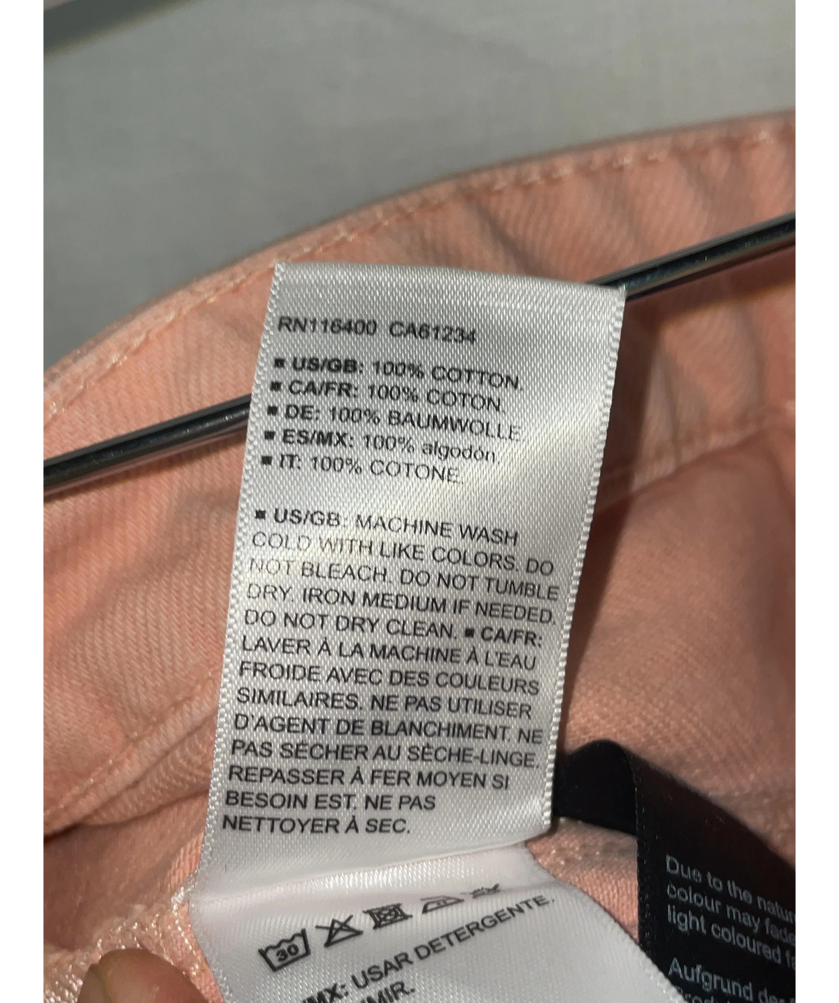 find. peach Women Denim Pants Pink Balloon Fit, size W27 — label