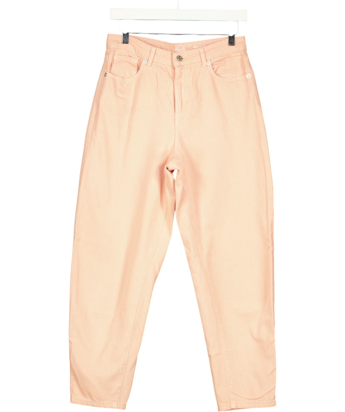find. peach Women Denim Pants Pink Balloon Fit, size W27 — front