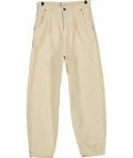 ZARA cream Z1975 Mid-Waist Barrel Jeans, size UK 6 — front