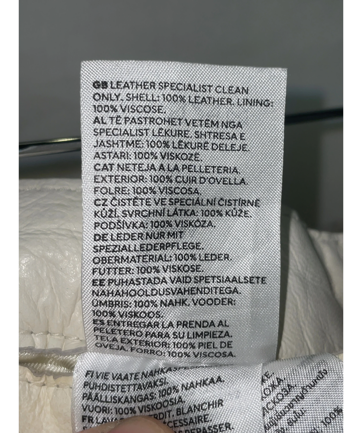 H&M Cream Colour, size UK 8 — label