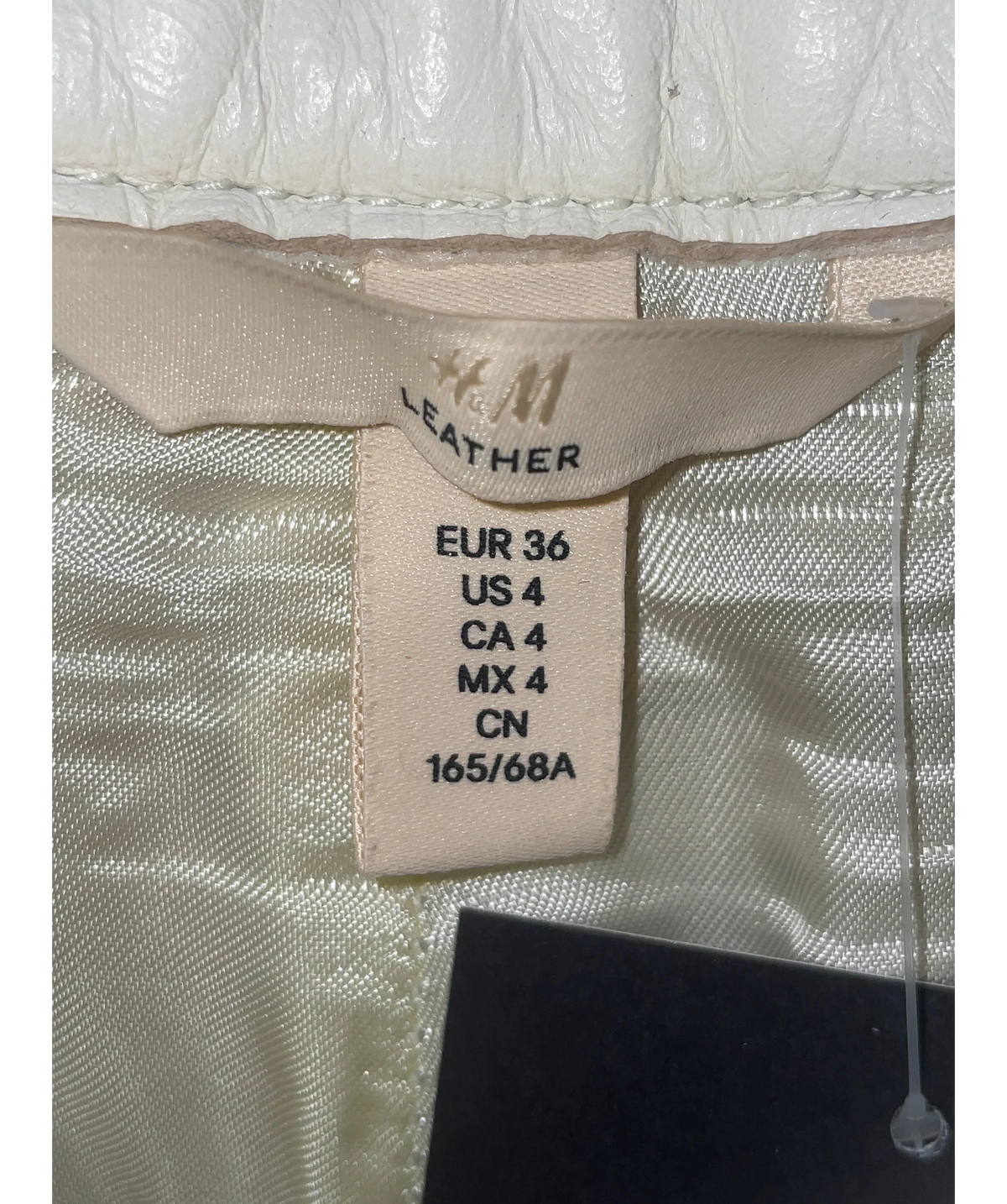 H&M Cream Colour, size UK 8 — care label