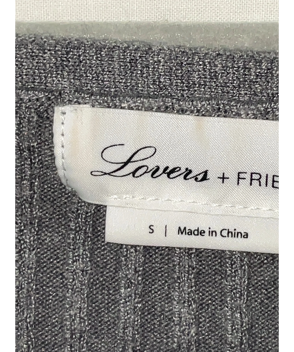 Lovers + Friends Grey Colour, size UK S — care label