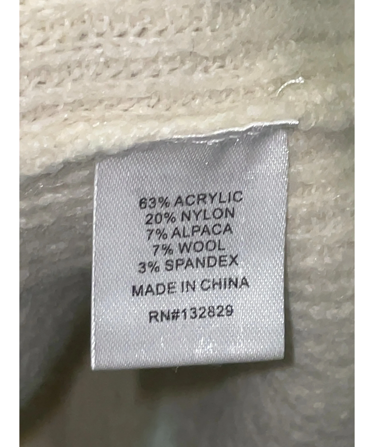 L'academie Cream Colour, size UK S — label