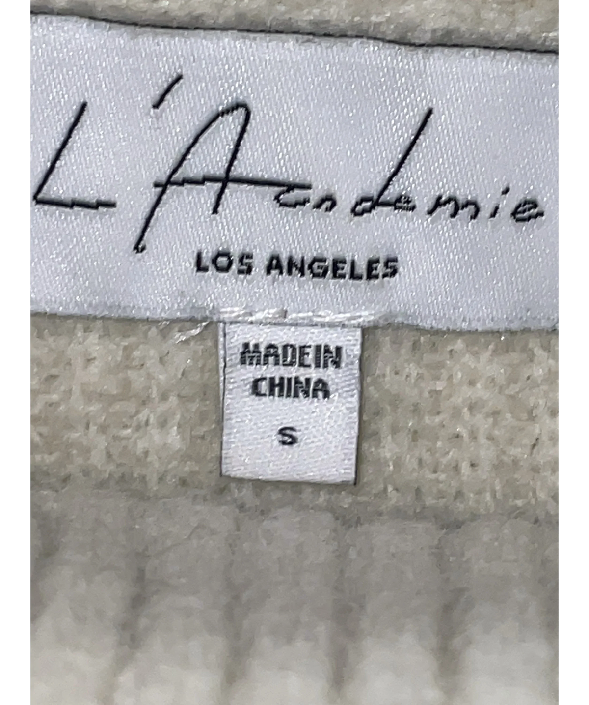 L'academie Cream Colour, size UK S — care label