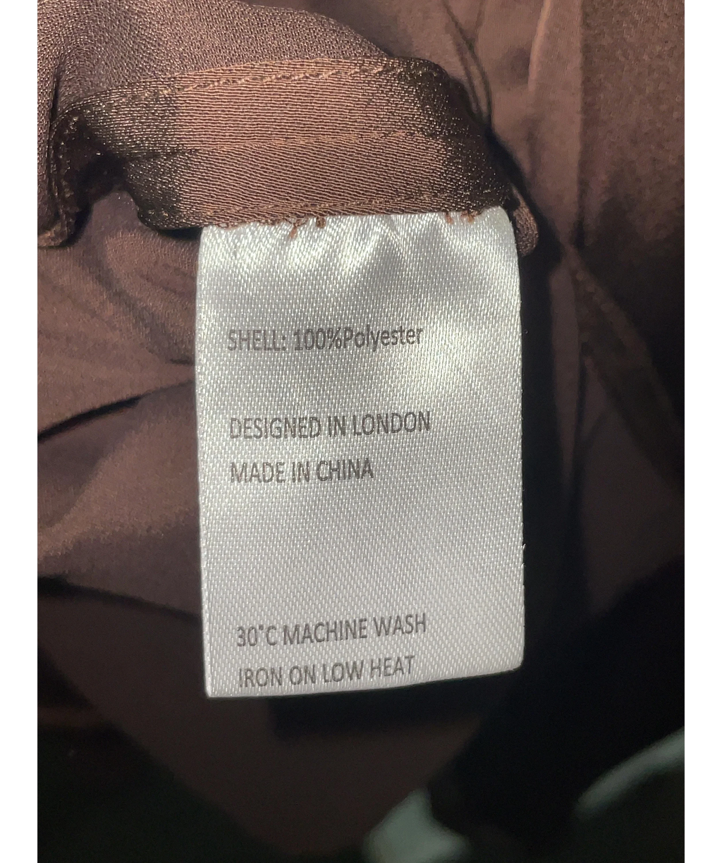 Jovonna London Brown corsage blouse, size UK S — label