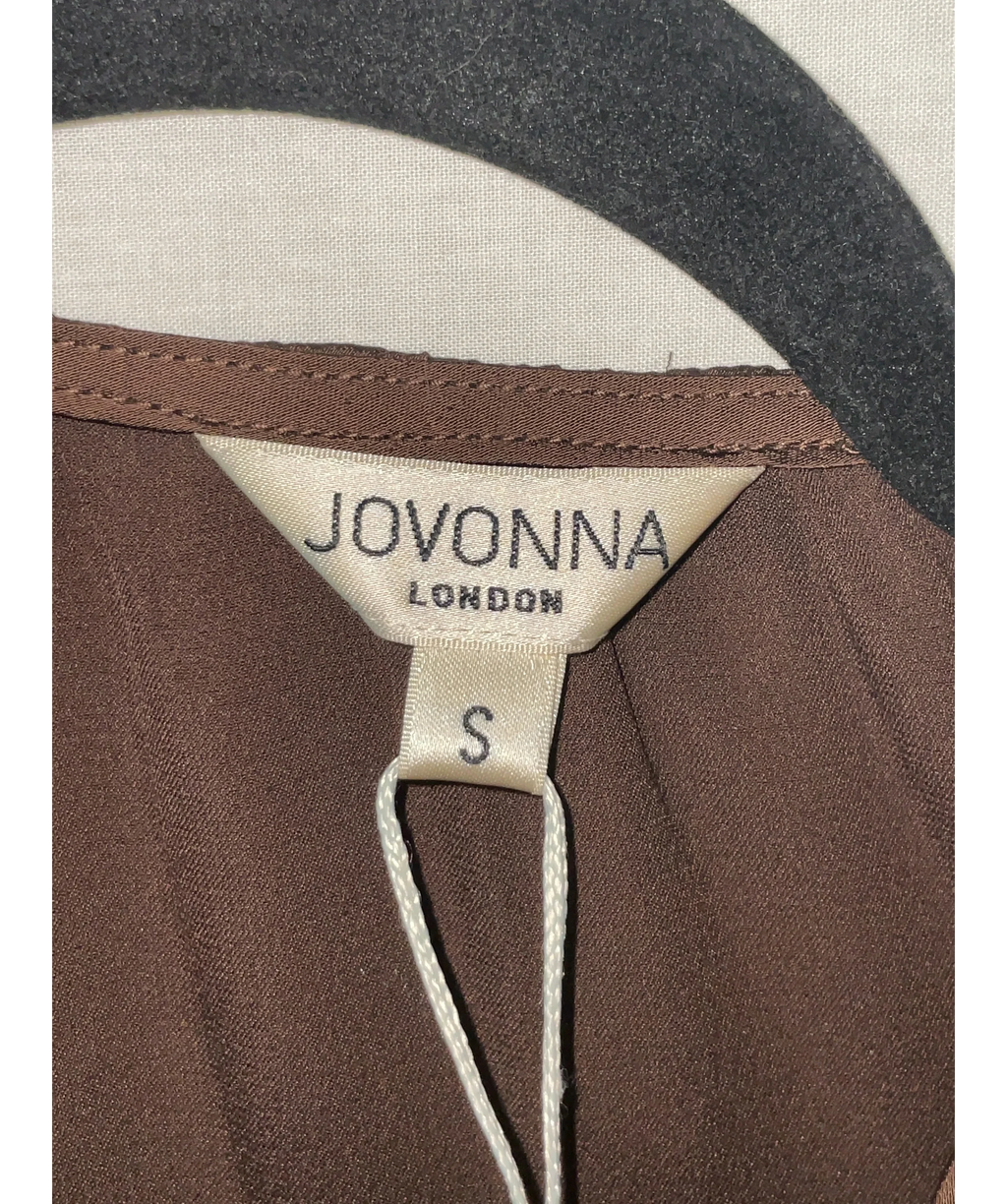 Jovonna London Brown corsage blouse, size UK S — care label