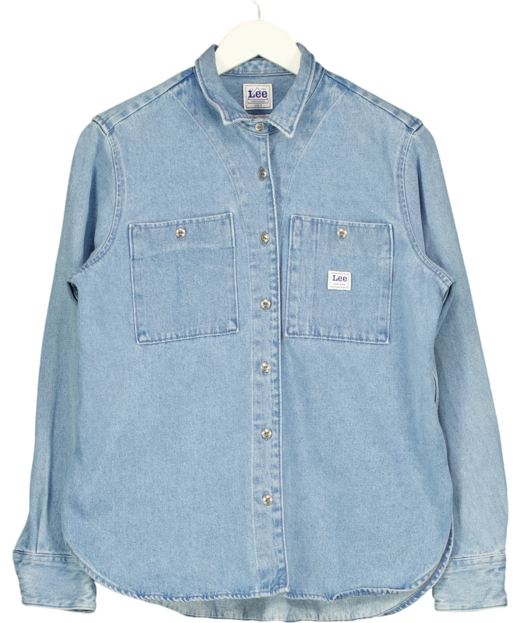 Lee light blue Workwear Shirt, size UK S — front