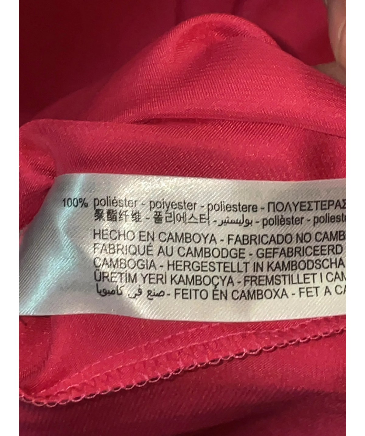ZARA Pink pink satin-finish relaxed shirt, size UK S — label