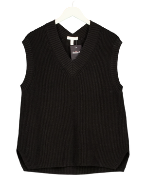 HM Black Ribbed Knitted Vest UK S