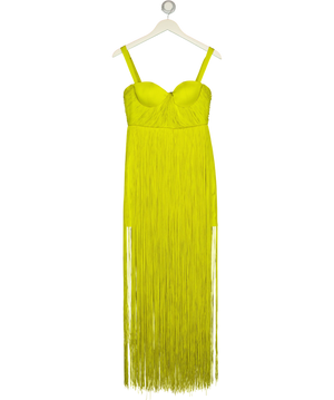 House of CB Green Fringe Dress UK M