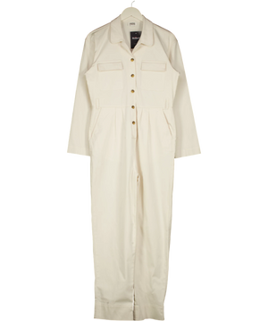 The Drop White Pleated Jumpsuit UK S